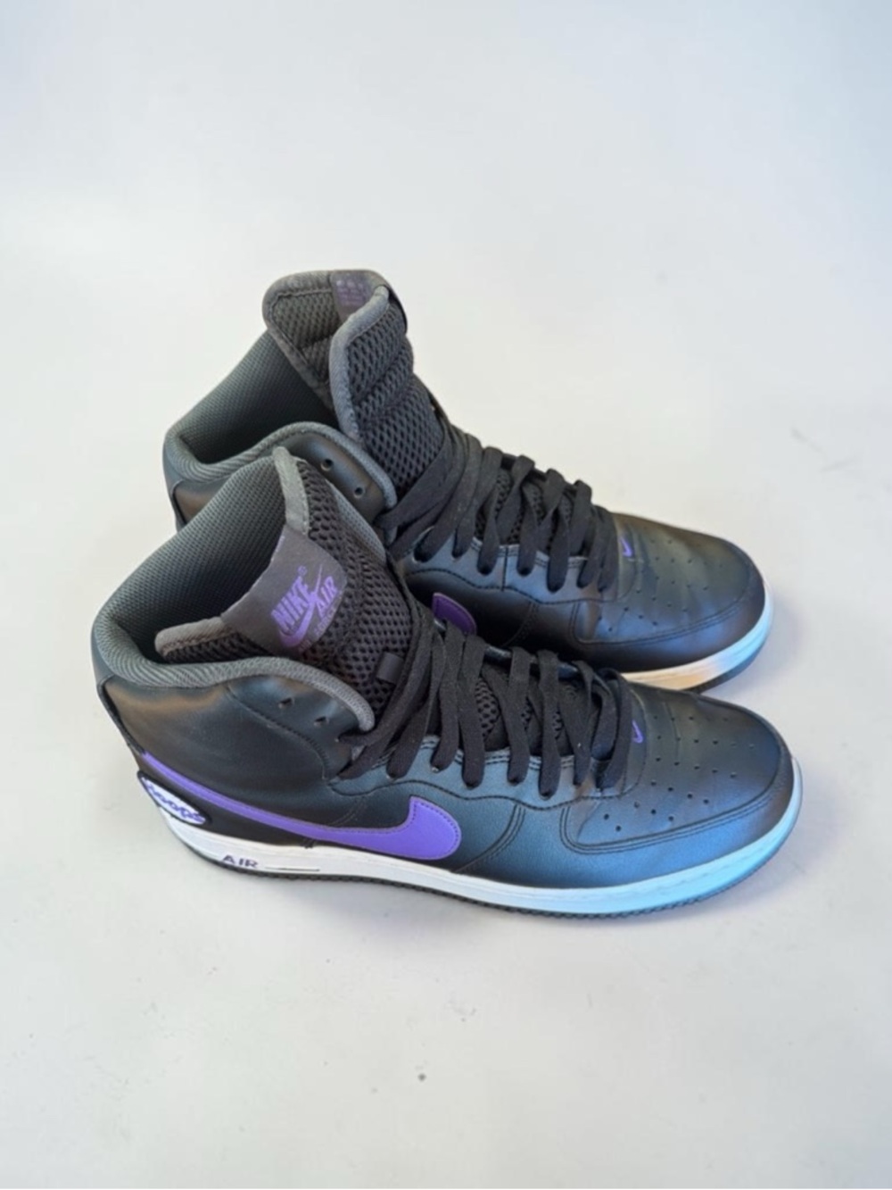 AIR FORCE 1 HIGH '07 LV8 'HOOPS PACK - BLACK DARK IRIS' DH7453-001 Size 10.5 US